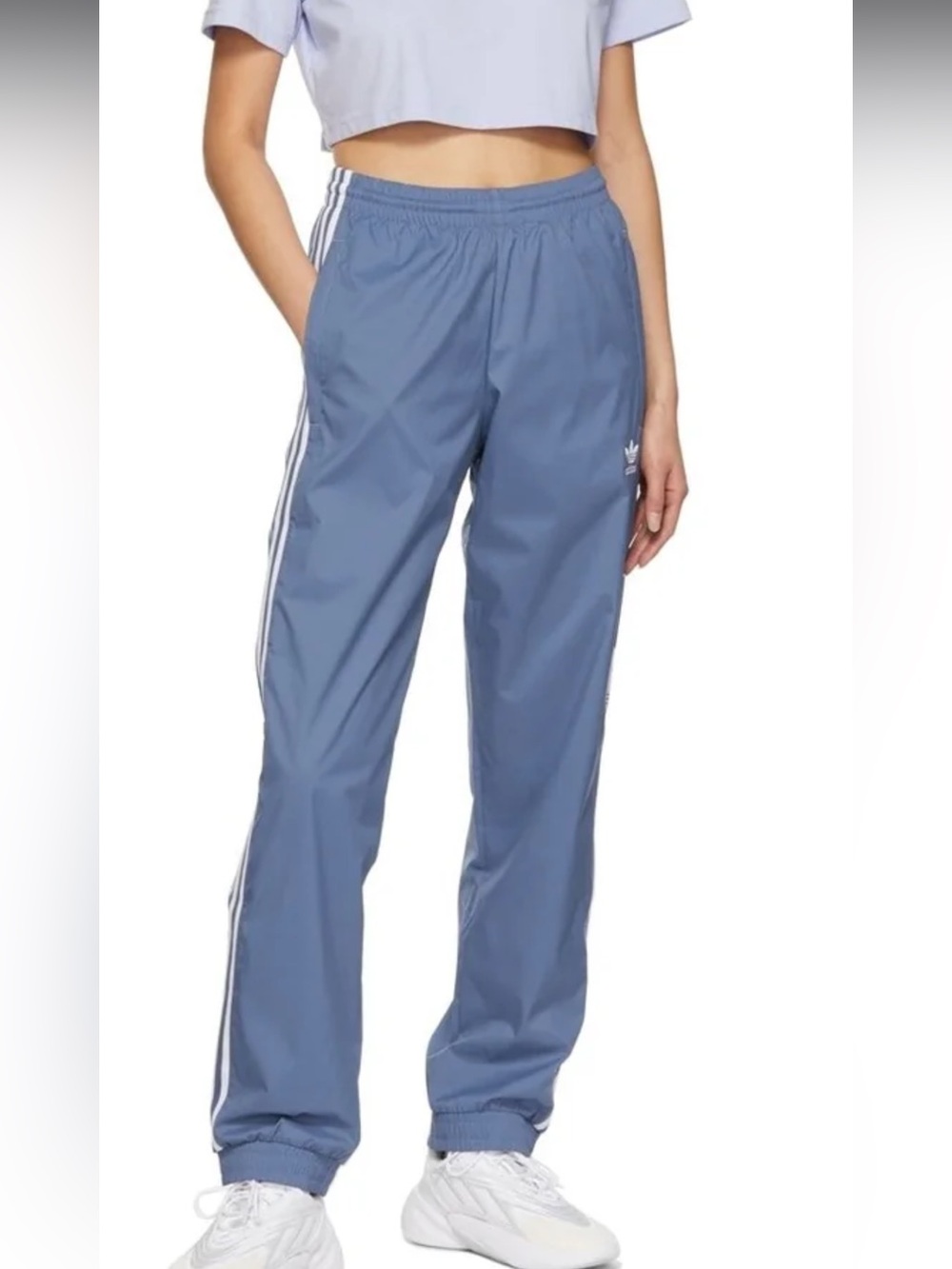 adidas Women's Track Pants with White Side Stripes